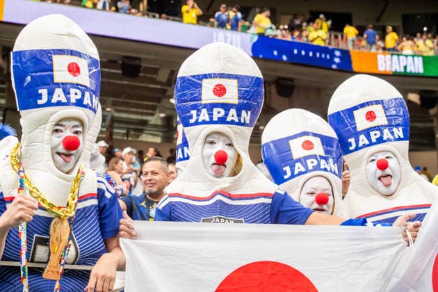 June 29, 2026: Japan fans prior to a FIFA World Cup, WM, Weltmeisterschaft, Fussball Round of 32 match between Brazil and Japan in Houston, TX. .. CSM USA - ZUMAc04_ 20260629_faf_c04_010 Copyright: xTraskxSmithx