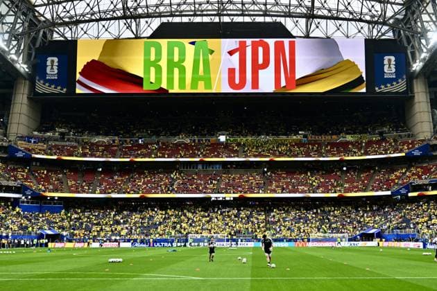 General view, JUNE 29, 2026 - Football Soccer : FIFA World Cup, WM, Weltmeisterschaft, Fussball 2026 Round of 32 match between Brazil - Japan at Houston Stadium in Houston, Texas, USA.  aflo_336271197 KenjiroxMatsuox