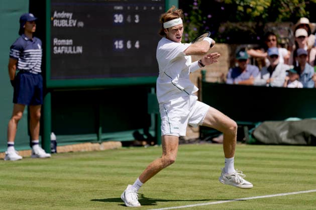 2026-06-29 The Championships - Wimbledon 2026 - Day One LONDON, UNITED KINGDOM - JUNE 29: Andrey Rublev of Russia during Day One of the The Championships - Wimbledon 2026 at All England Lawn Tennis and Croquet Club on June 29, 2026 in London, England. (Photo by Marleen Fouchier BSR Agency) London United Kingdom Content not available for redistribution in The Netherlands directly or indirectly through any third parties. Copyright: xBSRxAgencyx