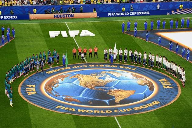 Brazil and Japan lined up ahead of kick off Brazil v Japan, 2026 FIFA World Cup, WM, Weltmeisterschaft, Fussball Round of 32, Football, Houston Stadium, Houston, Texas, USA - 29 Jun 2026Houston Houston Stadium Texas (TX) United States of America  Copyright: xIsmaelxAdnan Shutterstockx 16968921n