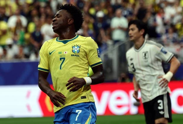 FIFA World Cup, WM, Weltmeisterschaft, Fussball 2026 - Round of 32 - Brazil vs Japan Vinicius Junior of Brazil reacts during the FIFA World Cup 2026 Round of 32 match Brazil against Japan, in Houston, USA, 29 June 2026. HOUSTON United States  Copyright: xCHRISTOPHERxNEUNDORFx