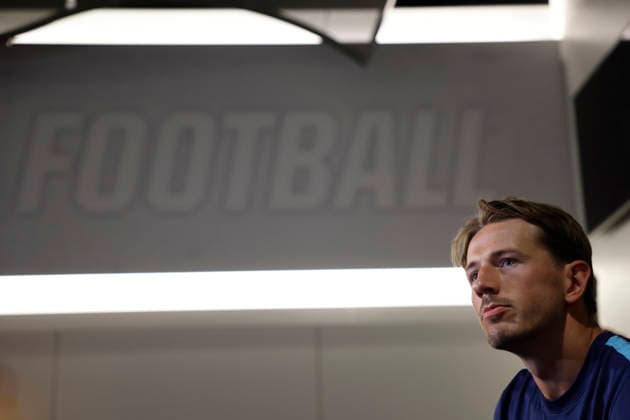 Norway national team, Nationalteam midfielder Sander Berge during the press conference, PK, Pressekonferenz at Southern Methodist University in Dallas, United States, 29 June 2026. Norway national team press conference !ACHTUNG: NUR REDAKTIONELLE NUTZUNG!  Copyright: xMariscalx GRAF7764 20260629-55020747118_1