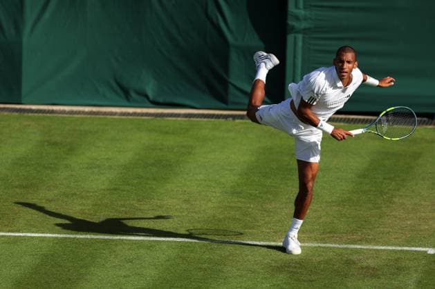 Felix Auger Aliassime during his first round match Wimbledon Tennis Championships, Day 1, The All England Lawn Tennis and Croquet Club, London, UK - 29 Jun 2026London The All England Lawn Tennis and United Kingdom  Copyright: xKieranxMcManus Shutterstockx 16964107em