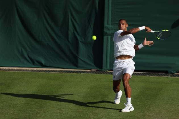 Felix Auger Aliassime during his first round match Wimbledon Tennis Championships, Day 1, The All England Lawn Tennis and Croquet Club, London, UK - 29 Jun 2026London The All England Lawn Tennis and United Kingdom  Copyright: xKieranxMcManus Shutterstockx 16964107ep
