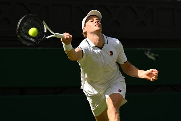 Wimbledon Tennis Championships 2026 - Day 1 LONDON, UNITED KINGDOM - JUNE 29: Jannik Sinner of Italy in action in the Men s Singles first round match against Miomir Kecmanovic (not seen) of Serbia during day one of The Wimbledon Tennis Championships at All England Lawn Tennis and Croquet Club on June 29, 2026 in London, United Kingdom. Ray Tang Anadolu London United Kingdom. Editorial use only. Please get in touch for any other usage.  Copyright: x2026xAnadoluxRayxTangx