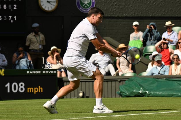 Wimbledon Tennis Championships 2026 - Day 1 LONDON, UNITED KINGDOM - JUNE 29: Jannik Sinner (not seen) of Italy in action in the Men s Singles first round match against Miomir Kecmanovic of Serbia during day one of The Wimbledon Tennis Championships at All England Lawn Tennis and Croquet Club on June 29, 2026 in London, United Kingdom. Ray Tang Anadolu London United Kingdom. Editorial use only. Please get in touch for any other usage.  Copyright: x2026xAnadoluxRayxTangx