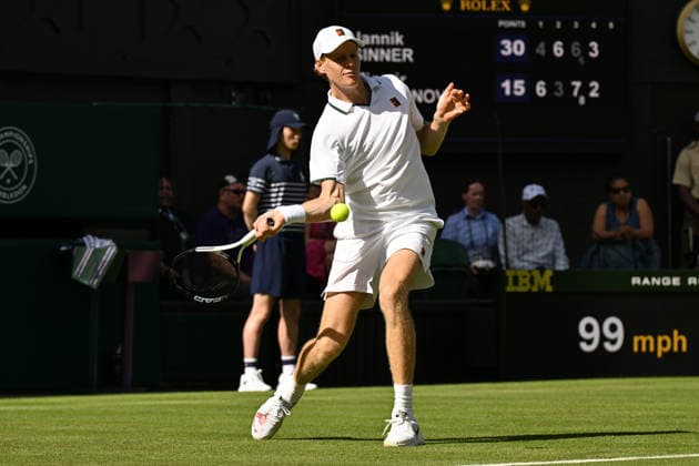 Wimbledon Tennis Championships 2026 - Day 1 LONDON, UNITED KINGDOM - JUNE 29: Jannik Sinner of Italy in action in the Men s Singles first round match against Miomir Kecmanovic (not seen) of Serbia during day one of The Wimbledon Tennis Championships at All England Lawn Tennis and Croquet Club on June 29, 2026 in London, United Kingdom. Ray Tang Anadolu London United Kingdom. Editorial use only. Please get in touch for any other usage.  Copyright: x2026xAnadoluxRayxTangx