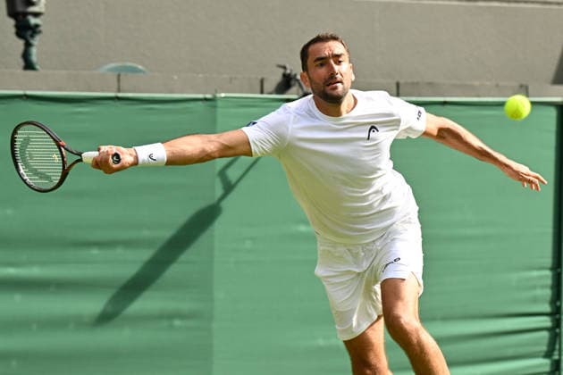 Wimbledon Tennis Championships 2026 - Day 1 LONDON, UNITED KINGDOM - JUNE 29: Marin Cilic of Croatia in action in the Men s Singles first round match against Daniil Medvedev during day one of The Wimbledon Tennis Championships at All England Lawn Tennis and Croquet Club on June 29, 2026 in London, United Kingdom. Ray Tang Anadolu London United Kingdom. Editorial use only. Please get in touch for any other usage.  Copyright: x2026xAnadoluxRayxTangx