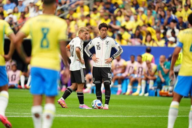 Brazil v Japan - FIFA World Cup, WM, Weltmeisterschaft, Fussball 2026 - Round of 32 HOUSTON, USA - JUNE 29: Daichi Kamada (15) of Japan in action during the FIFA World Cup 2026 Round of 32 match between Brazil and Japan at Houston Stadium (NRG Stadium) on June 29, 2026 in Houston, Texas. Hakan Akgun Anadolu Texas United States. Editorial use only. Please get in touch for any other usage.  Copyright: x2026xAnadoluxHakanxAkgunx