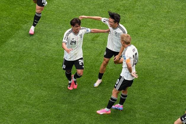 Kaishu Sano of Japan celebrates his goal with his teammates Brazil v Japan, 2026 FIFA World Cup, WM, Weltmeisterschaft, Fussball Round of 32, Football, Houston Stadium, Houston, Texas, USA - 29 Jun 2026Houston Houston Stadium Texas (TX) United States of America  Copyright: xIsmaelxAdnan Shutterstockx 16968921al