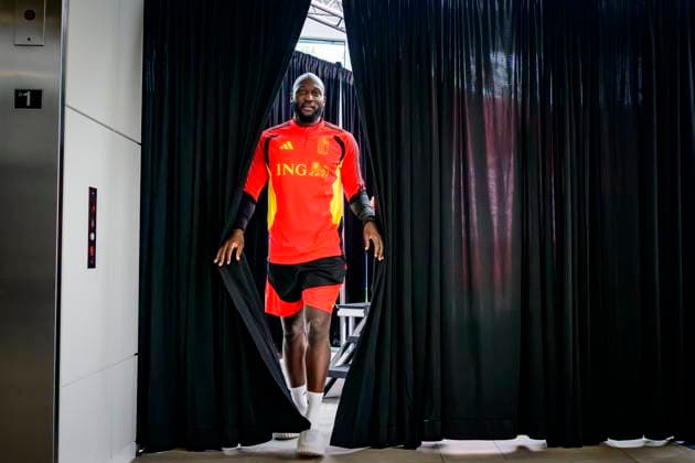 Belgian national football team - FIFA World Cup, WM, Weltmeisterschaft, Fussball 2026 - media activities 29 06 2026 RENTON, UNITED STATES OF AMERICA - JUNE 29 : Lukaku Romelu forward of Belgium pictured during a press conference, PK, Pressekonferenz at the training grounds of the Belgian national football team during the 2026 FIFA World Cup on June 29, 2026 in Renton, United States of America, 29 06 2026 Renton United States of America  Copyright: xJanxDexMeuleneirx