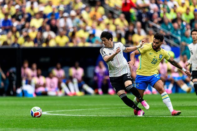 260629 Shogo Taniguchi of Japan and Lucas Paqueta of Brazil during the FIFA World Cup, WM, Weltmeisterschaft, Fussball 2026 round of 32 football match between Brazil and Japan on June 29, 2026 in Houston. Photo: Ludvig Thunman BILDBYRAN kod LT LT0809 fotboll football soccer fotball vm fotbolls-vm fotball-vm fotbolls-vm 2026 fifa world cup 2026 sextondelsfinal round of 32 day 19 bbeng *** June 29, 2026: Shogo Taniguchi of Japan and Lucas Paquetá of Brazil during the FIFA World Cup 2026 Round of 32 soccer match between Brazil and Japan on June 29, 2026 in Houston. Photo by Ludvig Thunman. BILDBYRAN code LT LT0809 soccer football fotball World Cup soccer World Cup 2026 FIFA World Cup 2026 round of 32 Day 19 bbeng  Copyright: LUDVIGxTHUNMAN BB260629LT020