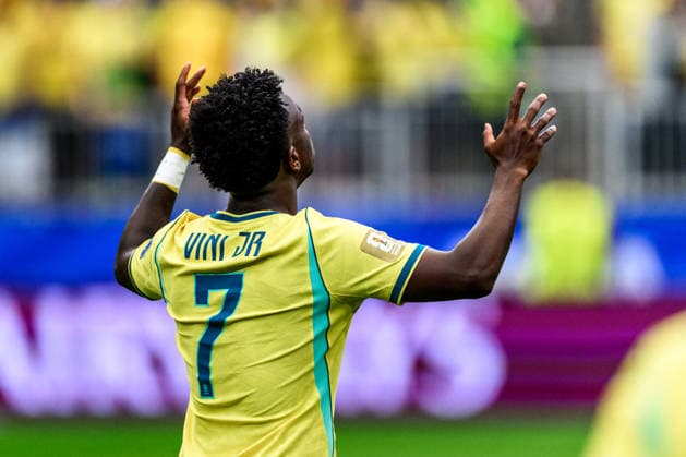 260629 Vinicius Junior of Brazil during the FIFA World Cup, WM, Weltmeisterschaft, Fussball 2026 round of 32 football match between Brazil and Japan on June 29, 2026 in Houston. Photo: Ludvig Thunman BILDBYRAN kod LT LT0809 fotboll football soccer fotball vm fotbolls-vm fotball-vm fotbolls-vm 2026 fifa world cup 2026 sextondelsfinal round of 32 day 19 bbeng *** 260629 Vinicius Junior of Brazil during the FIFA World Cup 2026 Round of 32 soccer match between Brazil and Japan on June 29, 2026 in Houston. Photo by Ludvig Thunman. BILDBYRAN code LT LT0809 soccer football fotball World Cup soccer World Cup 2026 FIFA World Cup 2026 Round of 32 Day 19 bbeng  Copyright: LUDVIGxTHUNMAN BB260629LT026