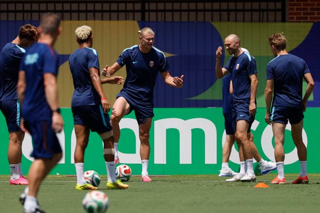 Norway national team, Nationalteam striker Erling Haaland during a training session at Southern Methodist University in Dallas, United States, 29 June 2026. Norway national team press conference, PK, Pressekonferenz !ACHTUNG: NUR REDAKTIONELLE NUTZUNG!  Copyright: xMariscalx GRAF7786 20260629-55020747530_1