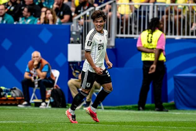 HOUSTON - Kaishu Sano of Japan celebrates his 1-0 goal during the 2026 World Cup match between Brazil and Japan at Houston Stadium on June 29, 2026, in Houston, United States. (Photo by Stefan Koops EYE4IMAGES DeFodi Images) - *** HOUSTON Kaishu Sano of Japan celebrates his 1 0 goal during the 2026 World Cup match between Brazil and Japan at Houston Stadium on June 29, 2026, in Houston, United States. Photo by Stefan Koops, EYE4IMAGES, DeFodi Images
