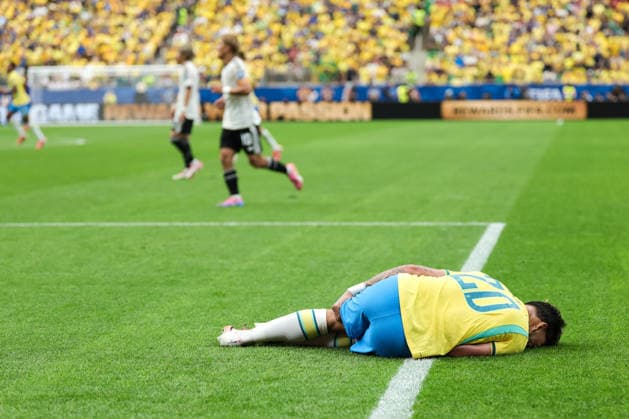 Lucas Paqueta of Brazil reacts during a FIFA Men’s World Cup 2026 round of 32 football match between Brazil and Japan at Houston Stadium, in Houston on June 29th 2026 (Photo by Leo Barrilari SPP)  Copyright: xLeoxBarrilari SPPx Sportspressphoto_SPR180156