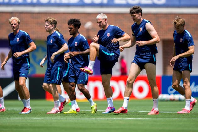 World Cup 2026 Dallas, Texas , USA 20260629. Julian Ryerson during a training session with the Norwegian men s national football team at (SMU) Southern Methodist University in Dallas. Photo: Fredrik Varfjell NTB Dallas, Texas United States EDITORIAL USE ONLY. RESTRICTED USE FOR BETTING COMPANIES Ref:_SPOPHw-BiwukJY.jpg *** 2026 World Cup, Dallas, Texas, USA, June 29, 2026: Julian Ryerson during a training session with the Norwegian men’s national soccer team at SMU (Southern Methodist University) in Dallas. Photo by Fredrik Varfjell, NTB, Dallas, Texas, United States. EDITORIAL USE ONLY. RESTRICTED USE FOR BETTING COMPANIES.  Copyright: xFredrikxVarfjellx xNTBx