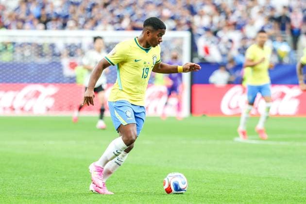 RECORD DATE NOT STATED FIFA World Cup, WM, Weltmeisterschaft, Fussball 2026 - Round of 32 - Brazil v Japan Endrick player of Brazil during the FIFA World Cup 2026 Round of 32 match between Brazil and Japan at Houston Stadium, in Texas, United States, on Monday, June 29, 2026.(Foto: Vanessa Carvalho Brazil Photo Press IMAGO) Sports Copyright: xVanessaxCarvalhox