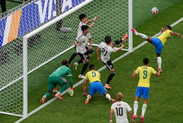 Japan clear the ball off the line Brazil v Japan, 2026 FIFA World Cup, WM, Weltmeisterschaft, Fussball Round of 32, Football, Houston Stadium, Houston, Texas, USA - 29 Jun 2026Houston Houston Stadium Texas (TX) United States of America  Copyright: xIsmaelxAdnan Shutterstockx 16968921bv