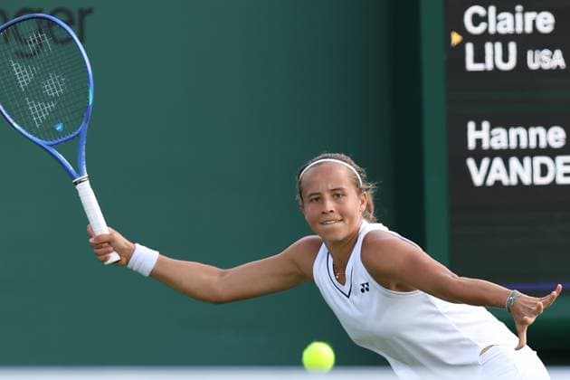 The Championships Wimbledon 2026- DAY 1- 29 06 2026 Great Britain, London, All England Lawn Tennis Club, The Championships Wimbledon 2026 - DAY 1- 29 06 2026 Belgian player Hanne Vandewinkel (BEL) pictured during her first round against American player Claire Liu (USA) in London , All England Lawn Tennis Club at The Championships Wimbledon 2026 LONDON GREAT BRITAIN  Copyright: xMélaniexJeusettex