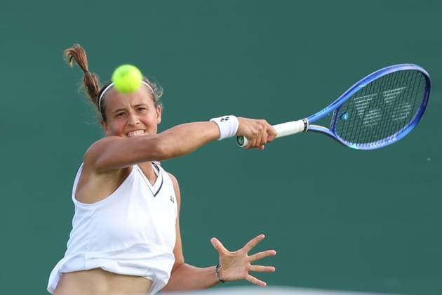 The Championships Wimbledon 2026- DAY 1- 29 06 2026 Great Britain, London, All England Lawn Tennis Club, The Championships Wimbledon 2026 - DAY 1- 29 06 2026 Belgian player Hanne Vandewinkel (BEL) pictured during her first round against American player Claire Liu (USA) in London , All England Lawn Tennis Club at The Championships Wimbledon 2026 LONDON GREAT BRITAIN  Copyright: xMélaniexJeusettex