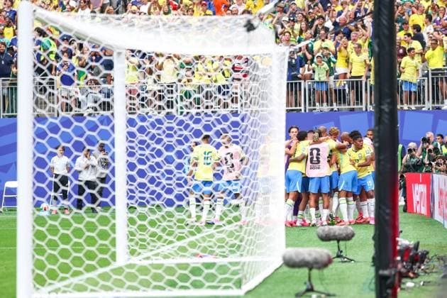 RECORD DATE NOT STATED FIFA World Cup, WM, Weltmeisterschaft, Fussball 2026 - Round of 32 - Brazil v Japan Casemiro player of Brazil celebrates his goal with teammates during the FIFA World Cup 2026 Round of 32 match between Brazil and Japan at Houston Stadium, in Texas, United States, on Monday, June 29, 2026.(Foto: Vanessa Carvalho Brazil Photo Press IMAGO) Sports Copyright: xVanessaxCarvalhox