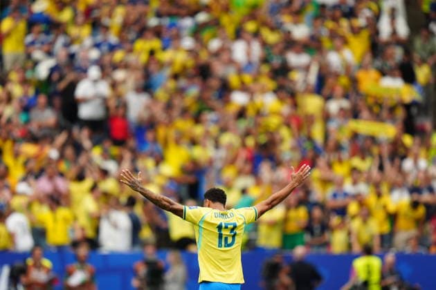 Brazil v Japan - FIFA World Cup, WM, Weltmeisterschaft, Fussball 2026 - Round of 32 HOUSTON, USA - JUNE 29: Danilo of Brazil celebrates during the FIFA World Cup 2026 Round of 32 match between Brazil and Japan at Houston Stadium (NRG Stadium) on June 29, 2026 in Houston, Texas. Hakan Akgun Anadolu Texas United States. Editorial use only. Please get in touch for any other usage.  Copyright: x2026xAnadoluxHakanxAkgunx