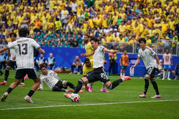 USA: Fußball FIFA World Cup, WM, Weltmeisterschaft, Fussball WM, Weltmeisterschaft, Fussball 2026 K.o.-Runde Round of 32 - Brasilien vs Japan, NRG Stadium Houston Stadium (Houston, Texas): Hiroki Ito Hiroki ItÅ (Japan 21) *** USA Soccer FIFA World Cup, World Cup, 2026 Soccer World Cup Knockout Round, Round of 32, Brazil vs. Japan, NRG Stadium, Houston, Texas, Hiroki Ito, Japan, 21 Copyright: xJOERANxSTEINSIEKx