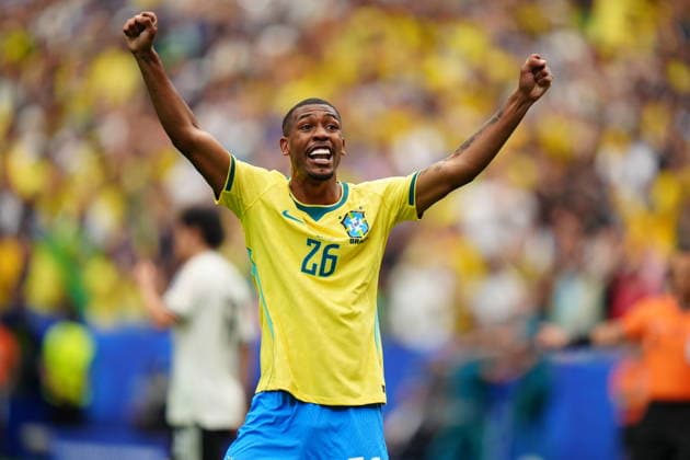 Brazil v Japan - FIFA World Cup, WM, Weltmeisterschaft, Fussball 2026 - Round of 32 HOUSTON, USA - JUNE 29: Rayan (26) of Brazil celebrates after a goal during the FIFA World Cup 2026 Round of 32 match between Brazil and Japan at Houston Stadium (NRG Stadium) on June 29, 2026 in Houston, Texas. Hakan Akgun Anadolu Texas United States. Editorial use only. Please get in touch for any other usage.  Copyright: x2026xAnadoluxHakanxAkgunx