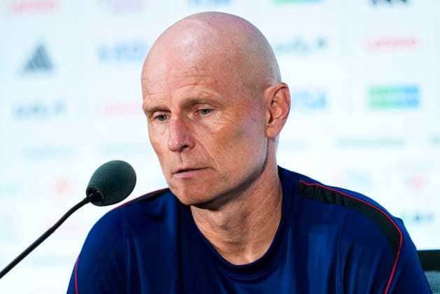 Fotball-VM 2026 Dallas, Texas , USA 20260629. Landslagssjef Stale Solbakken pa pressekonferanse dagen for 16-delsfinalen i fotball-VM mellom Norge og Elfenbenskysten i Dallas. Foto: Fredrik Varfjell NTB Dallas, Texas USA EDITORIAL USE ONLY. RESTRICTED USE FOR BETTING COMPANIES Ref:_SPOwAZPPmCVDWM.jpg *** 2026 FIFA World Cup, Dallas, Texas, USA, June 29, 2026. National team coach Stale Solbakken at a press conference on the day of the Round of 16 match in the FIFA World Cup between Norway and Ivory Coast in Dallas. Photo: Fredrik Varfjell, NTB. Dallas, Texas, USA EDITORIAL USE ONLY RESTRICTED USE FOR BETTING COMPANIES  Copyright: xFredrikxVarfjellx xNTBx