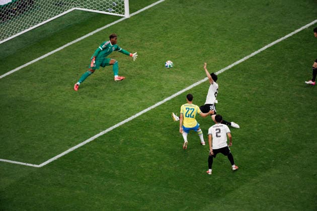 Gabriel Martinelli seen scoring goal during FIFA World Cup, WM, Weltmeisterschaft, Fussball 2026 Round of 32 game between national teams of Brazil and Japan (Grzegorz Wajda Ball Raw Images) Houston Houston Stadium USA Copyright: xGrzegorzxWajdax grzegorzwajda_brazil_japan_2526_5-2