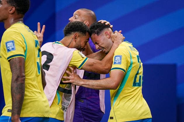 USA: Fußball FIFA World Cup, WM, Weltmeisterschaft, Fussball WM, Weltmeisterschaft, Fussball 2026 K.o.-Runde Round of 32 - Brasilien vs Japan, NRG Stadium Houston Stadium (Houston, Texas): Tor und Torjubel zum 2:1 durch Gabriel Martinelli (Brasilien 22) Freude, Emotionen, Tränen. *** USA Soccer FIFA World Cup, World Cup, 2026 Soccer World Cup, Knockout Round, Round of 32, Brazil vs. Japan, NRG Stadium, Houston, Texas; Goal and goal celebration after Gabriel Martinelli s 2-1 goal for Brazil (22); Joy, emotions, tears Copyright: xJOERANxSTEINSIEKx