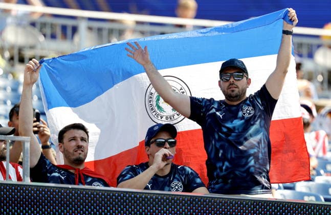 FIFA World Cup, WM, Weltmeisterschaft, Fussball 2026 - Round of 32 - Germany vs Paraguay Fans of Paraguay before the FIFA World Cup 2026 Round of 32 match Germany against Paraguay, in Boston, USA, 29 June 2026. FOXBOROUGH United States  Copyright: xSHAWNxTHEWx
