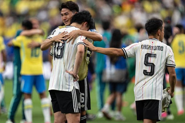 Players of Japan gestures after defeat after final whistle of he FIFA World Cup, WM, Weltmeisterschaft, Fussball 2026 Round of 32 match between Brazil and Japan at Houston Stadium in Houston, Texas, United States, on June 29th, 2026. (Photo by Riquelve Nata Sports Press Photo)  Copyright: xRiquelvexNata SportsxPressxPhotox Sportspressphoto_SPR180226