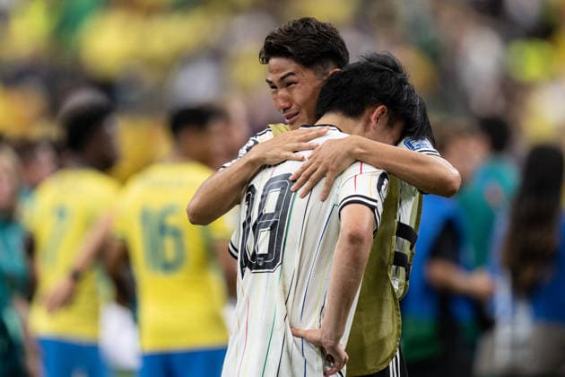 Players of Japan gestures after defeat after final whistle of he FIFA World Cup, WM, Weltmeisterschaft, Fussball 2026 Round of 32 match between Brazil and Japan at Houston Stadium in Houston, Texas, United States, on June 29th, 2026. (Photo by Riquelve Nata Sports Press Photo)  Copyright: xRiquelvexNata SportsxPressxPhotox Sportspressphoto_SPR180228