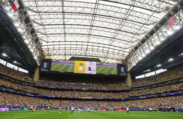 Brazil defeats Japan 2-1 in a FIFA World Cup, WM, Weltmeisterschaft, Fussball match at Houston Stadium in Houston, Texas, on Monday, June 29, 2026.  HOU20260629930 CHRISTIANxBRUNSKILL