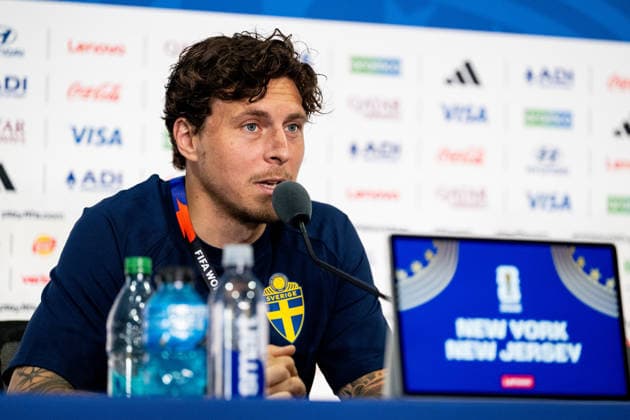260629 Victor Nilsson Lindelöf of the Swedish national football team at a press conference, PK, Pressekonferenz during day 19 of the FIFA World Cup, WM, Weltmeisterschaft, Fussball 2026 on June 29, 2026 in New Jersey. Photo: Petter Arvidson BILDBYRAN kod PA PA1267 fotboll football soccer fotball vm fotbolls-vm fotball-vm fotbolls-vm 2026 fifa world cup 2026 presskonferens press conference sverige sweden sverige a day 19 bbeng *** 260629 Victor Nilsson Lindelöf of the Swedish national soccer team at a press conference on Day 19 of the 2026 FIFA World Cup on June 29, 2026 in New Jersey. Photo by Petter Arvidson, BILDBYRAN, code PA PA1267. soccer, football, fotball, World Cup, FIFA World Cup 2026, press conference, Sweden, sverige, sverige on day 19 bbeng  Copyright: PETTERxARVIDSON BB260629PA094