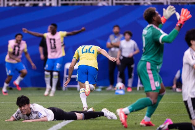 Brazil v Japan: round of 32 - FIFA World Cup, WM, Weltmeisterschaft, Fussball 2026 HOUSTON, TEXAS - JUNE 29: Gabriel Martinelli 22 of Brazil celebrates after scoring a goal during the FIFA World Cup 2026 round of 32 match between Brazil and Japan at Houston Stadium on June 29, 2026 in Houston, USA. (Photo by Victor Monteiro PxImages) Houston Houston Stadium Texas USA Copyright: xVictorxMonteirox