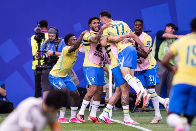 Brazil v Japan: round of 32 - FIFA World Cup, WM, Weltmeisterschaft, Fussball 2026 HOUSTON, TEXAS - JUNE 29: Gabriel Martinelli 22 of Brazil celebrates after scoring a goal during the FIFA World Cup 2026 round of 32 match between Brazil and Japan at Houston Stadium on June 29, 2026 in Houston, USA. (Photo by Victor Monteiro PxImages) Houston Houston Stadium Texas USA Copyright: xVictorxMonteirox