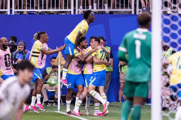 Brazil v Japan: round of 32 - FIFA World Cup, WM, Weltmeisterschaft, Fussball 2026 HOUSTON, TEXAS - JUNE 29: Gabriel Martinelli 22 of Brazil celebrates after scoring a goal during the FIFA World Cup 2026 round of 32 match between Brazil and Japan at Houston Stadium on June 29, 2026 in Houston, USA. (Photo by Victor Monteiro PxImages) Houston Houston Stadium Texas USA Copyright: xVictorxMonteirox