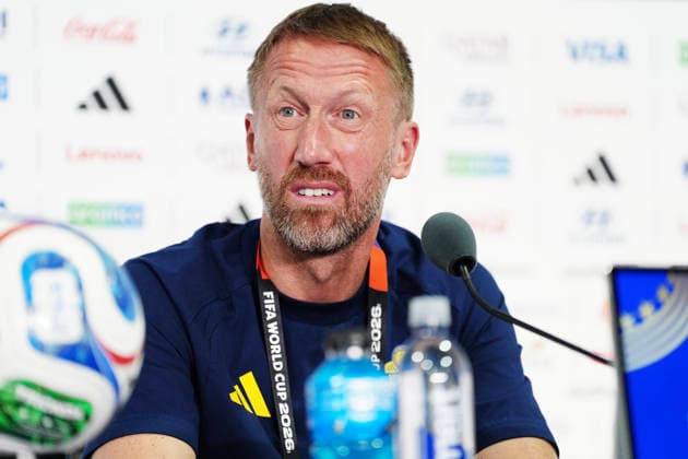NEW JERSEY, USA 20260629 Swedish national team, Nationalteam captain Graham Potter during the men s national team s press conference, PK, Pressekonferenz in New Jersey ahead of the round of 16 match against France during the World Cup. ***The image is included in the SPORTS PACKAGE. For others PAYMENT IMAGE*** NEW JERSEY USA x9200x *** NEW JERSEY, USA 20260629 Swedish national team captain Graham Potter during the men’s national team’s press conference in New Jersey ahead of the Round of 16 match against France during the World Cup ***This image is included in the SPORTS PACKAGE. For other images, please contact us for pricing.*** NEW JERSEY, USA x9200x  Copyright: xBjörnxLarssonxRosvall TTx WORLD CUP PRESS CONFERENCE NEW JERSEY