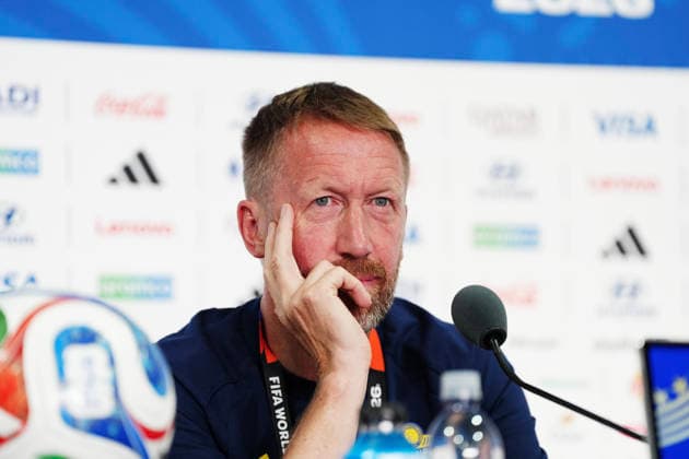 NEW JERSEY, USA 20260629 Swedish national team, Nationalteam captain Graham Potter during the men s national team s press conference, PK, Pressekonferenz in New Jersey ahead of the round of 16 match against France during the World Cup. ***The image is included in the SPORTS PACKAGE. For others PAYMENT IMAGE*** NEW JERSEY USA x9200x *** NEW JERSEY, USA 20260629 Swedish national team captain Graham Potter during the men’s national team’s press conference in New Jersey ahead of the Round of 16 match against France during the World Cup ***This image is included in the SPORTS PACKAGE. For other images, please contact us for pricing.*** NEW JERSEY, USA x9200x  Copyright: xBjörnxLarssonxRosvall TTx WORLD CUP PRESS CONFERENCE NEW JERSEY