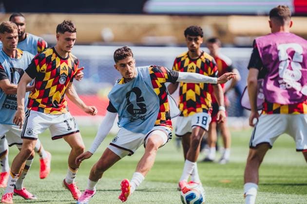 FIFA Fussball Weltmeisterschaft 2026, Sechszehntelfinale, Deutschland vs. Paraguay, 29.06.2026, Boston Stadium Joshua Kimmich (Deutschland) Florian Wirtz (Deutschland) Kai Havertz (Deutschland) *** 2026 FIFA World Cup, Round of 32, Germany vs. Paraguay, June 29, 2026, Boston Stadium Joshua Kimmich (Germany) Florian Wirtz (Germany) Kai Havertz (Germany) Copyright: xBahhoxKarax