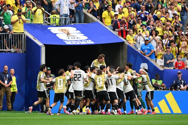 Japan team group, Mannschaftsbild, Totale (JPN), JUNE 29, 2026 - Football Soccer : FIFA World Cup, WM, Weltmeisterschaft, Fussball 2026 Round of 32 match between Brazil 2-1 Japan at Houston Stadium in Houston, Texas, USA.  aflo_336299929 KenjiroxMatsuox