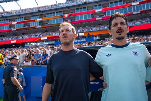 Julian Nagelsmann (Germany, Coach) bei der Nationalhymne FIFA World Cup, WM, Weltmeisterschaft, Fussball 2026: Deutschland v Paraguay 29 June 2026, FIFA World Cup 2026: Germany v Paraguay (Round of 32) at Boston Stadium in Foxborough, Massachusetts, USA *** Julian Nagelsmann, Germany s coach, during the national anthem at the 2026 FIFA World Cup match between Germany and Paraguay on June 29, 2026; the Round of 32 match between Germany and Paraguay at the 2026 FIFA World Cup took place at Boston Stadium in Foxborough, Massachusetts, USA Copyright: HMBxMedia xMarcoxBader
