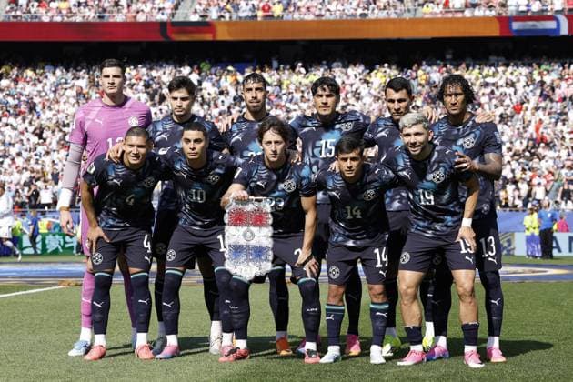 FOXBOROUGH - Team photo of Paraguay during the 2026 FIFA World Cup, WM, Weltmeisterschaft, Fussball Round of 32 match between Germany and Paraguay at Boston Stadium on June 29, 2026, in Foxborough, United States. MAURICE VAN STEEN ANP FIFA World Cup 2026 - round of 32 2026 xVIxANPxSportx xMauricexvanxSteenxIVx 562398168 originalFilename: 562398168.jpg
