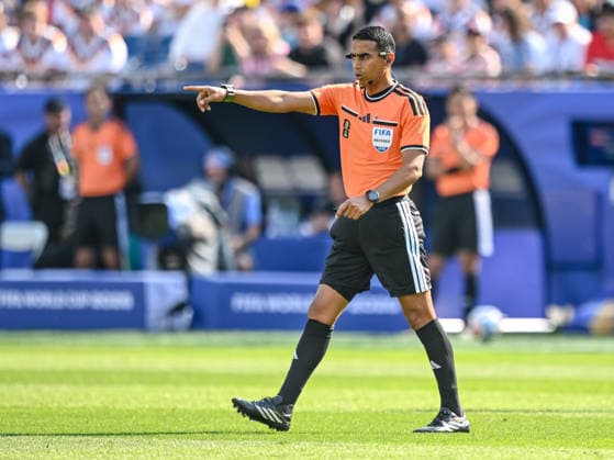referee Tori Penso gestures during the FIFA World Cup, WM, Weltmeisterschaft, Fussball 2026 Round Of 32 match between Germany and Paraguay at Boston Stadium on June 29, 2026 in Foxborough, United States. (Photo by Harry Langer DeFodi Images) - *** Referee Tori Penso gestures during the 2026 FIFA World Cup Round of 32 match between Germany and Paraguay at Boston Stadium on June 29, 2026, in Foxborough, United States. Photo by Harry Langer, DeFodi Images