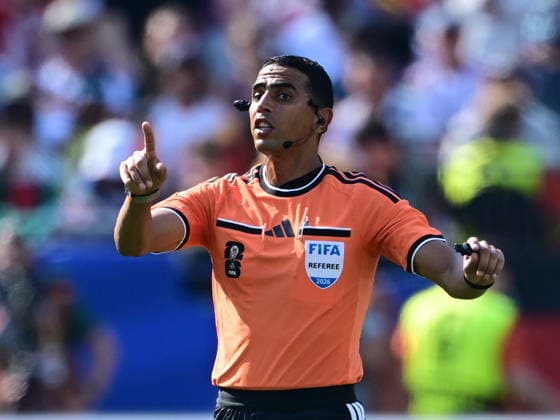 Germany v Paraguay - FIFA World Cup, WM, Weltmeisterschaft, Fussball 2026 - Round of 32 FOXBOROUGH, USA - JUNE 29: Referee Jalal Jayed is seen during the 2026 FIFA World Cup Round of 32 match between Germany and Paraguay at Boston Stadium (Gillette Stadium) in Foxborough, Massachusetts, United States on June 29, 2026. Abdulhamid Hosbas Anadolu Massachusetts United States. Editorial use only. Please get in touch for any other usage.  Copyright: x2026xAnadoluxAbdulhamidxHosbasx