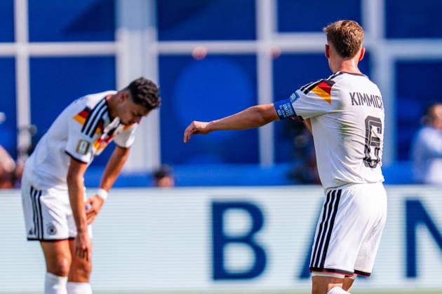 FIFA Fussball Weltmeisterschaft 2026, Sechszehntelfinale, Deutschland vs. Paraguay, 29.06.2026, Boston Stadium Aleksandar Pavlovic (Deutschland) Joshua Kimmich (Deutschland) Deniz Undav (Deutschland) *** 2026 FIFA World Cup, Round of 32, Germany vs. Paraguay, June 29, 2026, Boston Stadium Aleksandar Pavlovic (Germany) Joshua Kimmich (Germany) Deniz Undav (Germany) Copyright: xBahhoxKarax