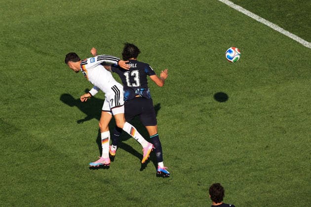 Football - FIFA World Cup, WM, Weltmeisterschaft, Fussball - Round of 32 - Germany v Paraguay 29th June 2026 - FIFA World Cup - Round of 32 - Germany v Paraguay - Kai Havertz of Germany scores their first goal - Photo: Simon Stacpoole Offside. Foxborough USA *** Fußball – FIFA-Weltmeisterschaft, Runde der letzten 32: Deutschland gegen Paraguay, 29. Juni 2026 – FIFA-Weltmeisterschaft, Runde der letzten 32: Deutschland gegen Paraguay – Kai Havertz aus Deutschland erzielt das erste Tor – Foto: Simon Stacpoole – Abseits – Foxborough, USA  Copyright: xSimonxStacpoolexOffside